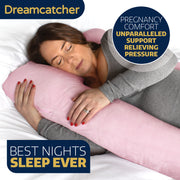 Dreamcatcher Dreamcatcher Pregnancy Pillow | Memory Foam Maternity Cushion U Shaped Pink