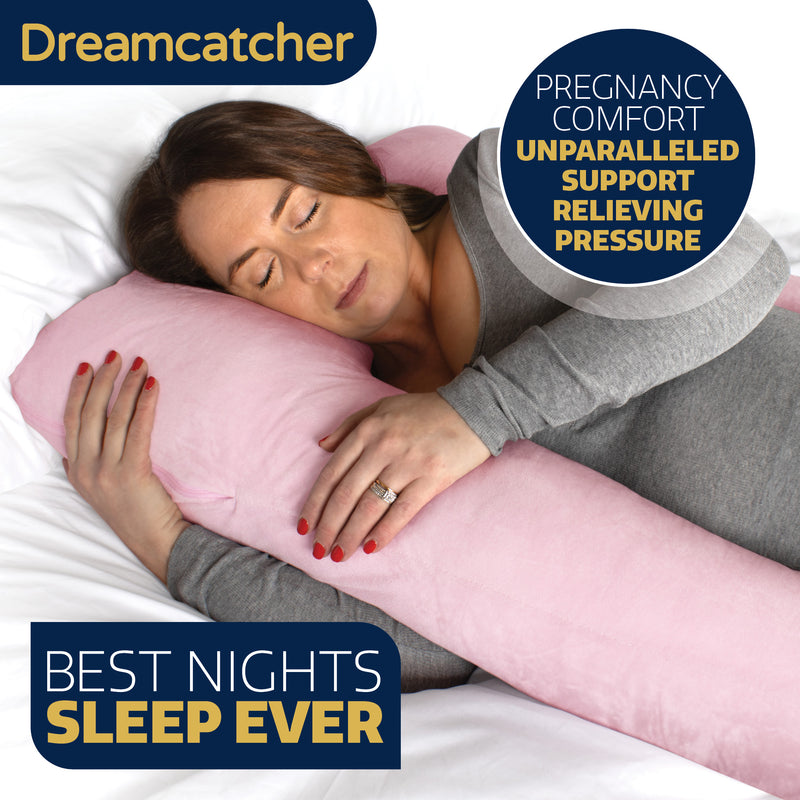 Dreamcatcher Dreamcatcher Pregnancy Pillow | Memory Foam Maternity Cushion U Shaped Pink