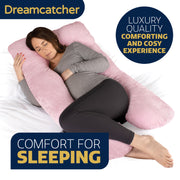 Dreamcatcher Dreamcatcher Pregnancy Pillow | Memory Foam Maternity Cushion U Shaped Pink
