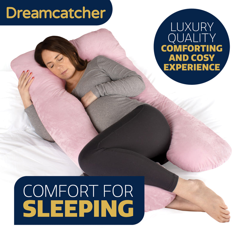 Dreamcatcher Dreamcatcher Pregnancy Pillow | Memory Foam Maternity Cushion U Shaped Pink