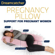 Dreamcatcher Dreamcatcher Pregnancy Pillow | Memory Foam Maternity Cushion U Shaped Pink