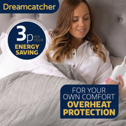 Dreamcatcher Dreamcatcher Silver Electric Heated Throw | Soft Fleece Blanket with Timer