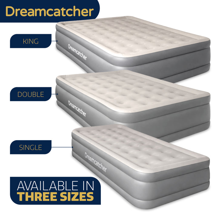 Dreamcatcher Dreamcatcher Single Airbed | Blow up Inflatable Mattress With Built in Pump