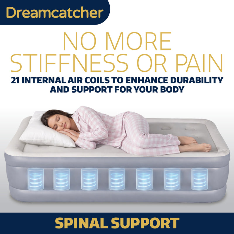 Dreamcatcher Dreamcatcher Single Airbed | Blow up Inflatable Mattress With Built in Pump