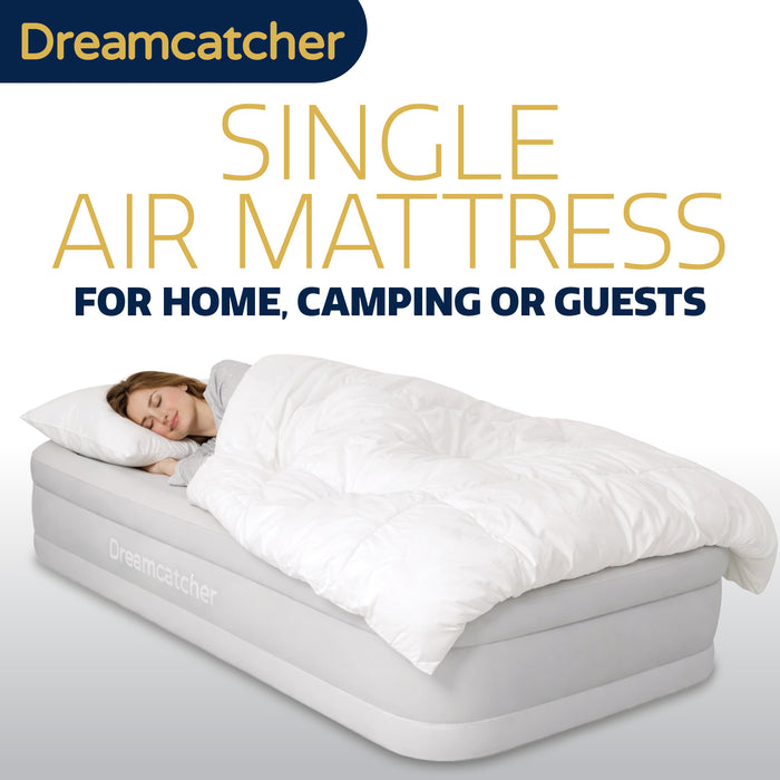 Dreamcatcher Dreamcatcher Single Airbed | Blow up Inflatable Mattress With Built in Pump