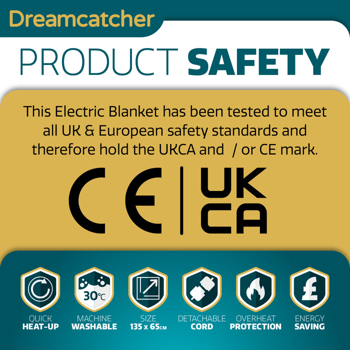 Dreamcatcher Dreamcatcher Single Electric Blanket | Fitted Heated Under Blanket