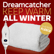 Dreamcatcher Dreamcatcher Single Electric Blanket | Fully Fitted Heated Fleece Under Blanket