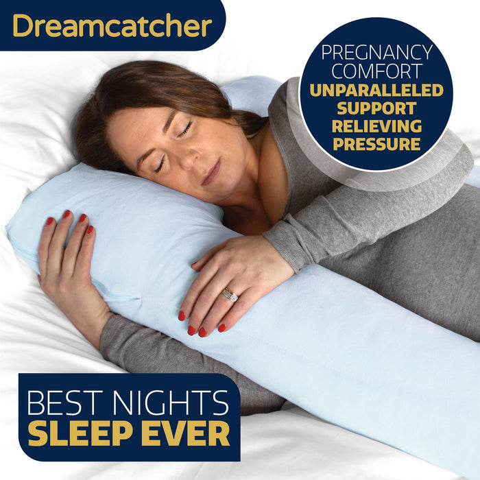 Dreamcatcher Dreamcatcher U Shaped Pregnancy Pillow | Blue Maternity Cushion 125cm