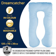 Dreamcatcher Dreamcatcher U Shaped Pregnancy Pillow | Blue Maternity Cushion 125cm