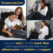 Dreamcatcher Dreamcatcher XL Cuddle Cushion Black | Back Reading Pillow with Headrest