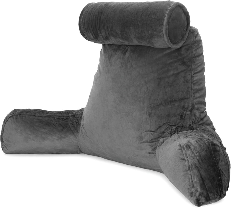 Dreamcatcher Dreamcatcher XL Cuddle Cushion Grey | Back Reading Pillow with Headrest