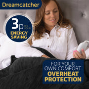 Dreamcatcher Dreamcatcher XL Electric Blanket | Black Heated Fleece Over Throw