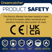 Dreamcatcher Dreamcatcher XL Electric Blanket | Navy Blue Heated Fleece Over Throw