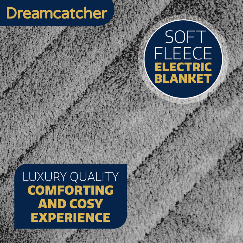 Dreamcatcher Dreamcatcher XL Electric Blanket | Silver Heated Fleece Over Throw