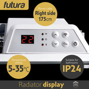 Futura Futura 1000W White Glass Electric Panel Heater WiFi Wall Mounted