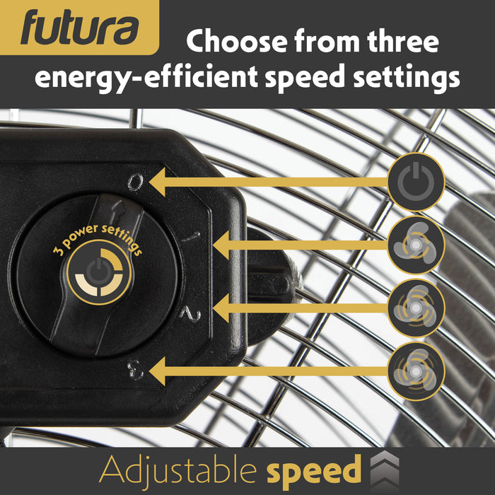 Futura Futura 14” Metal Floor Fan | High Velocity Industrial Fan