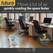 Futura Futura 14” Metal Floor Fan | High Velocity Industrial Fan