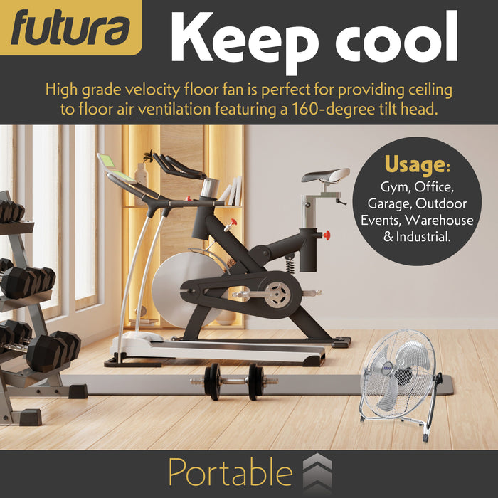 Futura Futura 14” Metal Floor Fan | High Velocity Industrial Fan