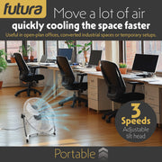 Futura Futura 16” Metal Floor Fan | High Velocity Industrial Fan