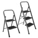 Futura Futura 2 Step Ladder Grey | Folding Step Stool Heavy Duty 150Kg Capacity