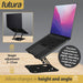 Futura Futura Adjustable Laptop Computer Stand | Foldable Notebook Riser - Black
