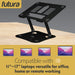 Futura Futura Adjustable Laptop Computer Stand | Foldable Notebook Riser - Black