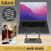 Futura Futura Adjustable Laptop Computer Stand | Foldable Notebook Riser - Grey