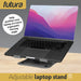 Futura Futura Adjustable Laptop Computer Stand | Foldable Notebook Riser - Grey