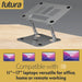 Futura Futura Adjustable Laptop Computer Stand | Foldable Notebook Riser - Silver