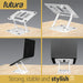 Futura Futura Adjustable Laptop Computer Stand | Foldable Notebook Riser - White