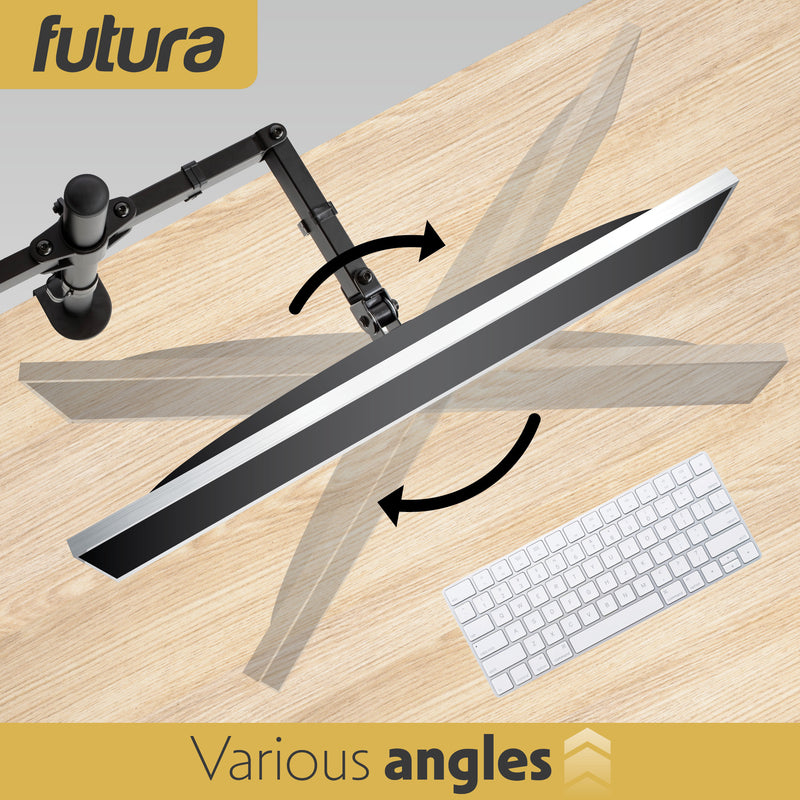 Futura Futura Dual Monitor Stand 13–27” | Adjustable Computer 2 Desk Screens