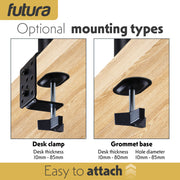 Futura Futura Dual Monitor Stand 13–27” | Adjustable Computer 2 Desk Screens