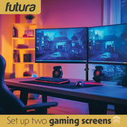 Futura Futura Dual Monitor Stand 13–27” | Adjustable Computer 2 Desk Screens