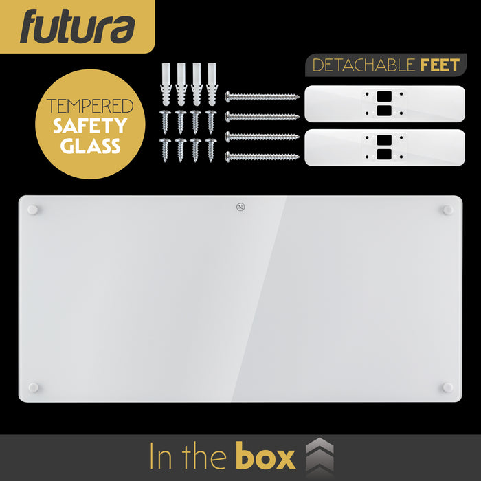 Futura Direct Futura Electric Glass Panel Heater 2000W White