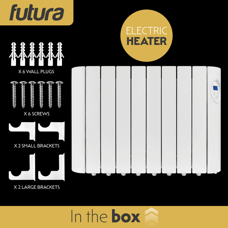 Futura Futura Electric Oil Radiator Heater | 1500W Wall Mounted Space Heater