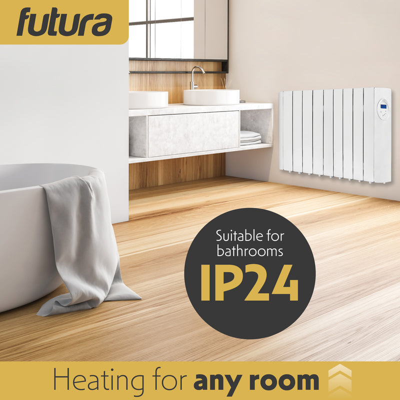 Futura Futura Electric Oil Radiator Heater | 1800W Wall Mounted Space Heater