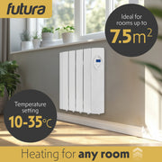 Futura Futura Electric Oil Radiator Heater | 600W Wall Mounted Space Heater