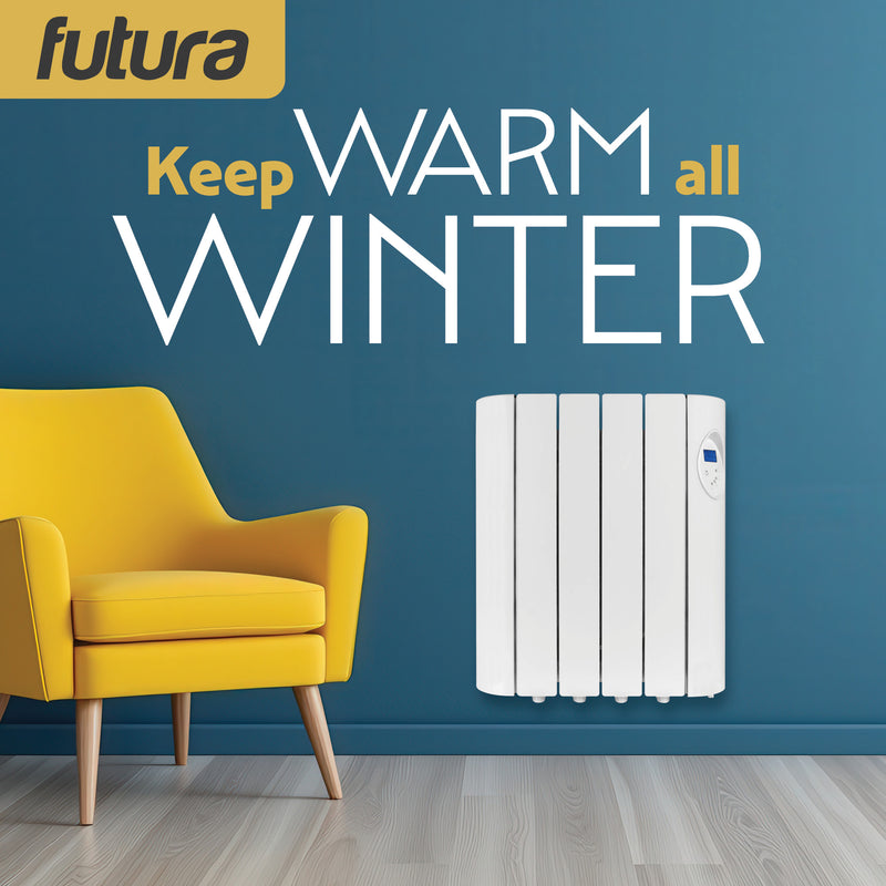 Futura Futura Electric Oil Radiator Heater | 600W Wall Mounted Space Heater