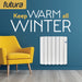 Futura Futura Electric Oil Radiator Heater | 900W Wall Mounted Space Heater