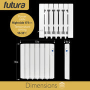 Futura Futura Electric Oil Radiator Heater | 900W Wall Mounted Space Heater
