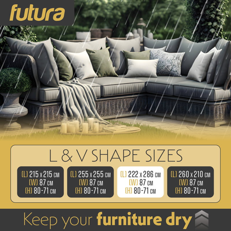 Futura Futura Garden Furniture Cover Outdoors | Waterproof L Shaped 222x286cm