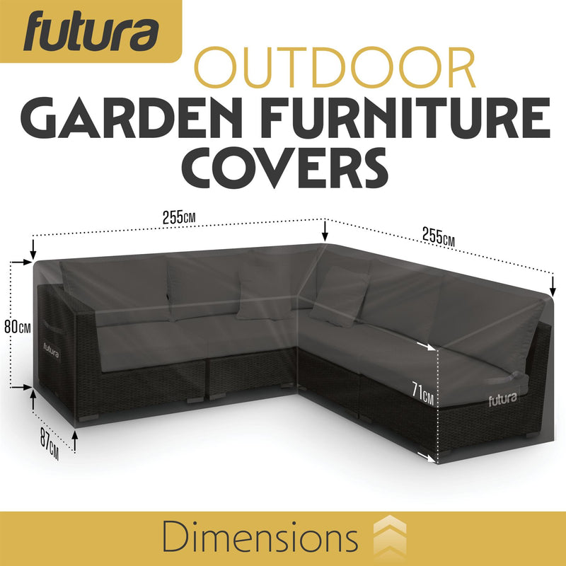 Futura Futura Garden Furniture Cover Outdoors | Waterproof L Shaped 255x255cm