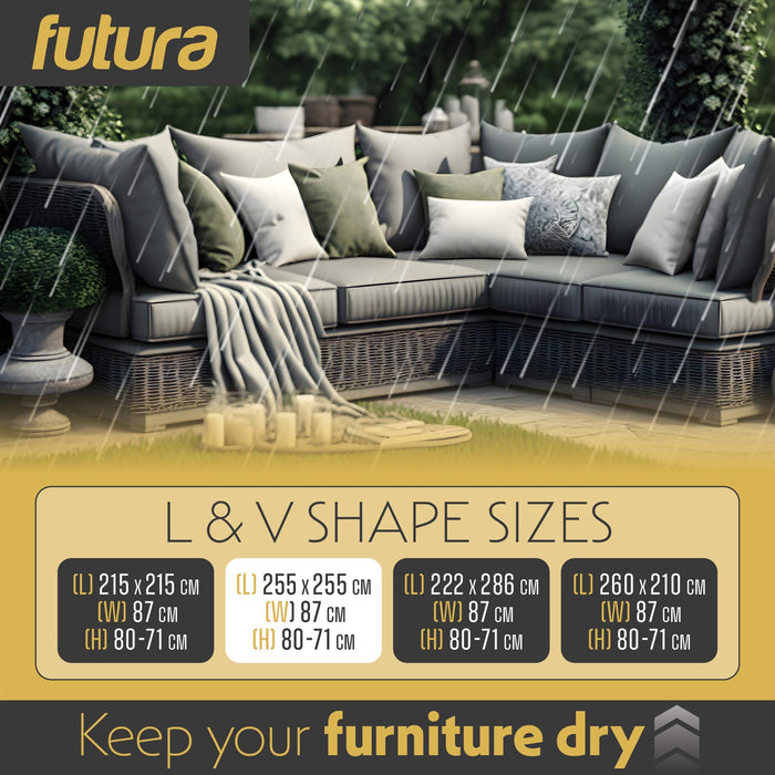 Futura Futura Garden Furniture Cover Outdoors | Waterproof L Shaped 255x255cm