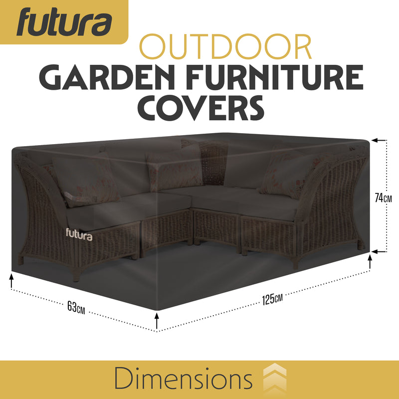 Futura Futura Garden Furniture Cover Outdoors | Waterproof Rectangular 125cm