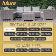Futura Futura Garden Furniture Cover Outdoors | Waterproof Rectangular 125cm