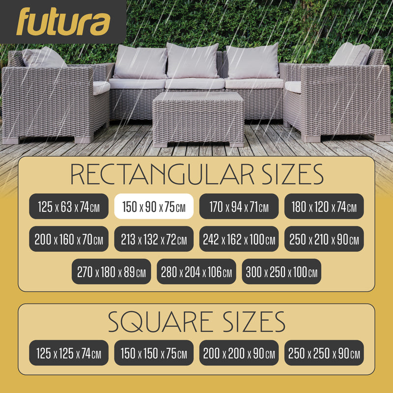 Futura Futura Garden Furniture Cover Outdoors | Waterproof Rectangular 150cm