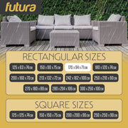 Futura Futura Garden Furniture Cover Outdoors | Waterproof Rectangular 170cm