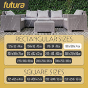 Futura Futura Garden Furniture Cover Outdoors | Waterproof Rectangular 180cm