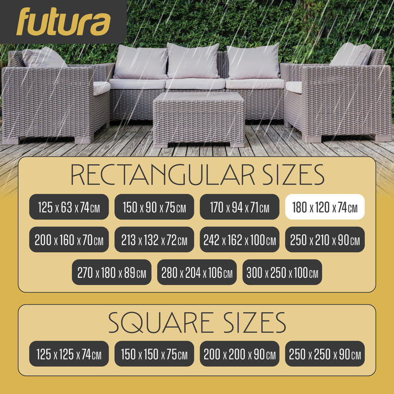 Futura Futura Garden Furniture Cover Outdoors | Waterproof Rectangular 180cm