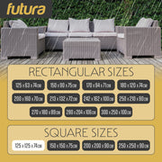 Futura Futura Garden Furniture Cover Outdoors | Waterproof Square 125cm Cover